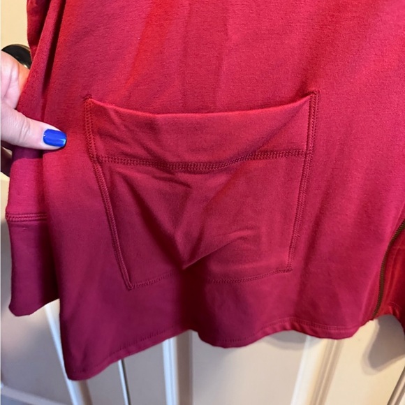 Coldwater Creek Full Zip Lightweight Jacket Front Pockets Maroon Plus Sz 3X - Picture 4 of 12